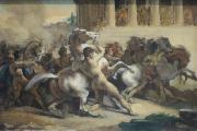Ferdinand Hodler Race of the Riderless Horses Spain oil painting artist